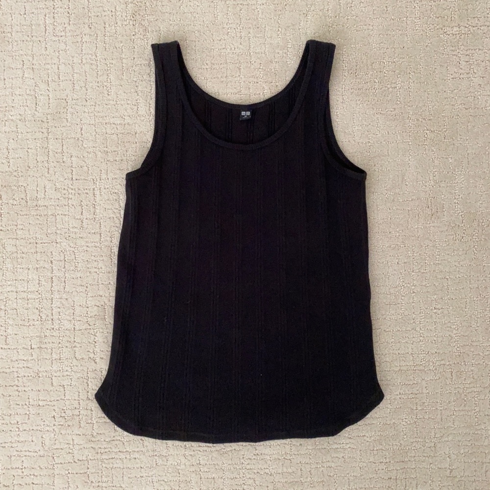 Black Ribbed Tank